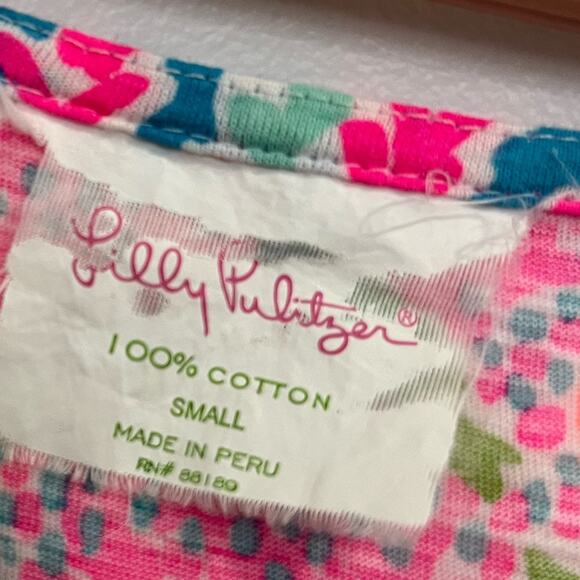 Lilly Pulitzer Eliza Dress Let's Cha Cha Pink Blue Small - Picture 5 of 5